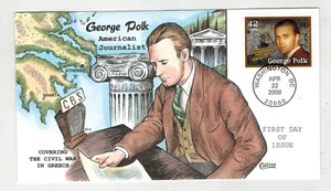 COLLINS HANDPAINTED AMERICAN JOURNALIST 4250 GEORGE POLK CIVIL WAR IN GREECE - Picture 1 of 1