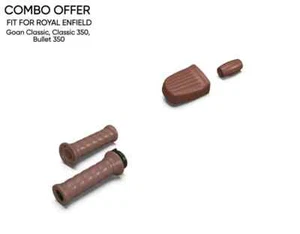 Combo Offer Grip Fit for Royal Enfield Goan Classic, Classic 350, Bullet 350 - Picture 1 of 3