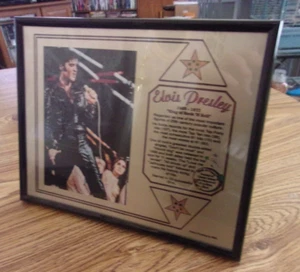 Elvis Presley Bild gerahmt 8" x 10" Walk of Fame Memorabilia Comeback Special - Bild 1 von 6