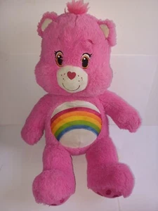 Peluche Build A Bear BABW Care Bear Cheer rosa arcobaleno 17" orso rosa - Foto 1 di 5