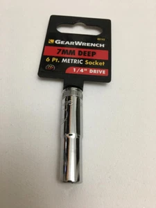 LLAVE DE ENGRANAJES 1/4" Unidad 6 Puntos Profundo Enchufe Métrico 7mm - 80142 - Imagen 1 de 2