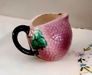 Vintage OCI Mini Creamer Pitcher Strawberry; Pink & Greens LAST CHANCE - Picture 1 of 5