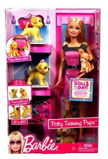Barbie and Potty Training Pups 2009 Doll