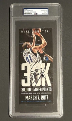 Dirk Nowitzki Signed Autographed 30K Commemorative Ticket Stub Maverick PSA DNA - Image 1 of 2