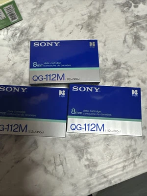 3-Sony D8 D-Eight 8MM Data Tape Cartridge 5/10GB 112M QG112M - BRAND NEW - Image 1 of 4