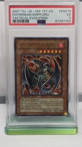 Chthonian Emperor Dragon, 1st Edition TAEV EN-019, PSA 5 Yugioh Card!! 2007-1996 - Picture 1 of 4