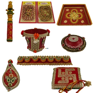 Indian Wedding Hindu Gujarati Lagna Ceremony Pooja Accessories Mandap Ropan - Picture 1 of 32