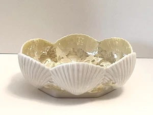 Belleek Luster Seashell Candy Dish 3rd Third Black Mark - Picture 1 of 10