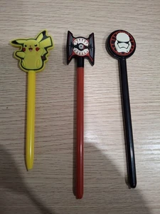 Nintendo DS Pokemon Pikachu & Star Wars Stylus Pen 3DS XL DSI 2017 ORIGINAL - Bild 1 von 2