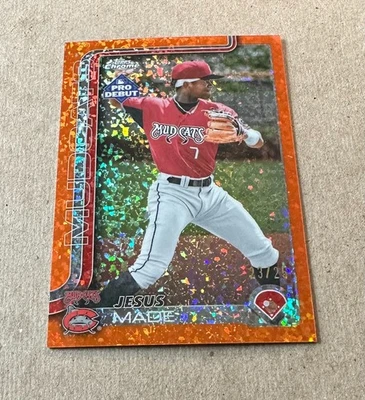 Jesus Made 2025 Topps Pro Debut Chrome Orange Mini Diamond Refractor / 25 PDC-39 - Image 1 of 2