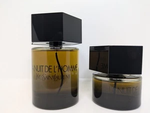 Vintage YSL La Nuit de L'Homme 3.3oz + 1.3oz 2013 Discontinued Formula 2-Bottles - Picture 1 of 15