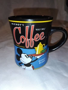 Walt Disney World Mickey's Really Swell Coffee Black & Blue Disney Parks Mug Cup - Picture 1 of 6