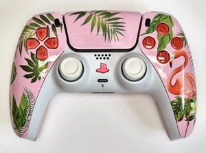 Custom PS5 Dualsense Controller - Tropical Flamingo Design *NEW* - Picture 1 of 5