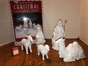 1996 House of Lloyd Christmas Around the World Shepherds W/Animals-Porcelain IOB - Picture 1 of 14