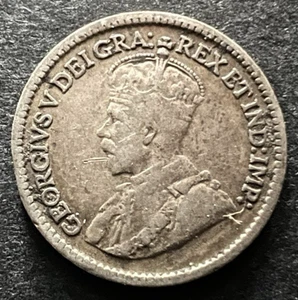 1917-C Canada Newfoundland 5 Cents Silver - Picture 1 of 2