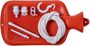 Gummi Dusch-/Klistierbeutel, Wärmflasche Kombination System Kit für rot  - Bild 1 von 5