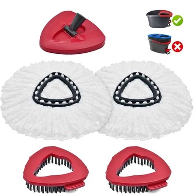 Cabezal de fregona de microfibra de repuesto para fregona giratoria de cedro O kit de recarga de escurridor de fácil limpieza Foto 1 de 4