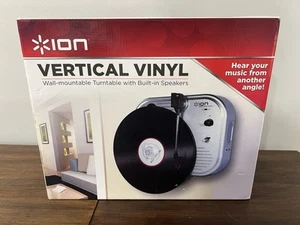 Vertical Record Vinyl Player Turntable Wall-Mounted Ion Audio, Battery Powered - Picture 1 of 22
