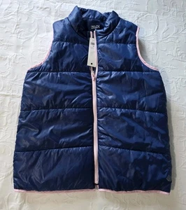 ZELOS Girls Blue pink Lightweight Packable Puffer Vest Zip Up Size XL NWT - Picture 1 of 13