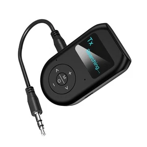 Bluetooth 5.0 Audio Receiver Transmitter LCD Display Handfrees Calling 3.5mm AUX - Photo 1/8