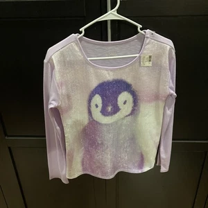 Justice sequined long sleeve shirt for girls size 14 **RARE!!** Vtg!! 2008!! - Picture 1 of 5