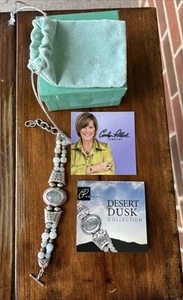 Carolyn Pollack Relios Sterling Bracelet Sincerely Southwest Milky Aquamarine 8" - Picture 1 of 4