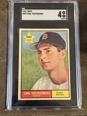 ⬛️🔥Carl Yastrzemski🔥🟥1961 Topps #287 SGC 4 HOF Red Sox Vintage - Image 1 of 4