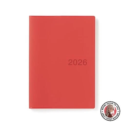 NEW Muji Monthly/Weekly Schedule Book Starting December 2025 B6 Red 84854286 - Image 1 of 1