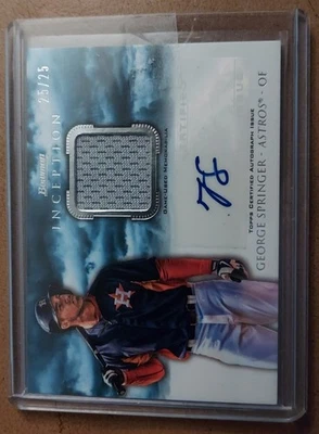 George Springer Inception Auto Relic Blue #25/25! AR-GS - Image 1 of 2
