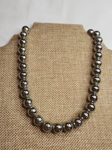 Vintage Monet Silver Tone Single Strand Metal Balls Adjustable Chain Necklace - Picture 1 of 3