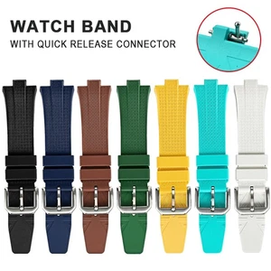 FKM Watch Strap Convex Interface Band Quick Release For Citizen NJ0150 NJ0151 - Picture 1 of 21
