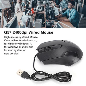 Wired Mouse Professional Office Laptop Computer Tool 2400dpi Human Engineeri AU - Picture 1 of 12