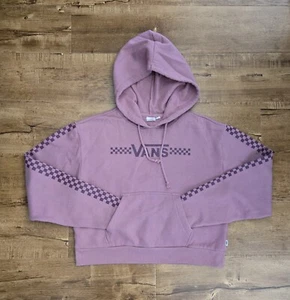 Vans Off The Wall Hoodie Damen JRs XS Dusty Pink Crop Checker L/S Sweatshirt - Bild 1 von 12