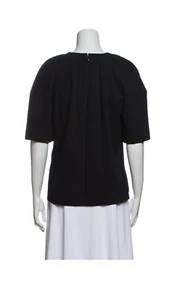 STELLA MCCARTNEY Gathered Neck Top ~Black ~XS~US2~IT38 - Picture 1 of 4