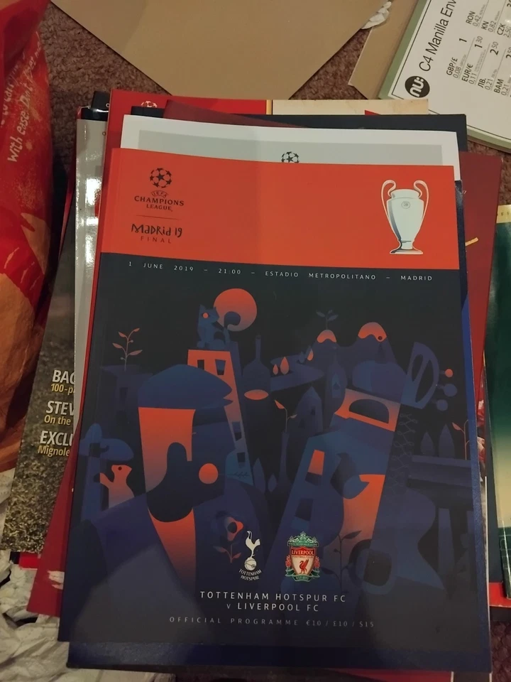 UEFA CHAMPIONS LEAGUE FINAL 2019 Liverpool v Tottenham Official match programme - Image 1 of 1