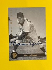 1995 Front Row Premium All-Time Great Series Auto WARREN SPAHN Braves