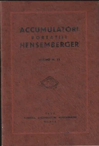 Accumulatori Portatili  Hensemberger Accessori  Automobilia 1937 Batterie  - Foto 1 di 5