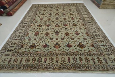 10 x 14 ft Muted Blue Waziri Afghan Hand Knotted Wool Oriental All Over Rug - Image 1 of 4
