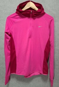 Women's Nike Sprint Medium Hooded Half-Zip Running Pullover Pink 646658-612  B18