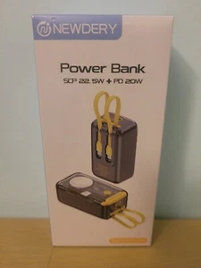 NEWDERY Power Bank Portable Charger For Apple Watch, iPhone,Samsung,Huawei,Typ-C - Picture 1 of 4
