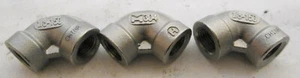 Unbranded 304 1/8-150 Stainless Steel Elbow Fitting Female 90° 1/8" (Lot of 3) - Picture 1 of 3