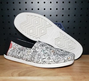 MARVEL X TOMS White Concept Art Print Men's Sz 11 Classic Shoe Rare Ships Fast  - Picture 1 of 6