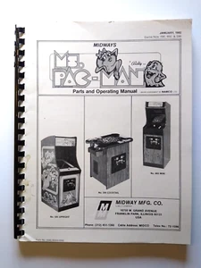 Ms Pac-Man Arcade Game Service Parts Instruction Manual Original Video Game 1982 - Picture 1 of 6