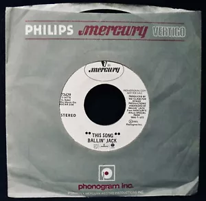 BALLIN' JACK: This Song & Sunday Morning~Funk + Soul Promo 45~MERCURY #73429 - Picture 1 of 2