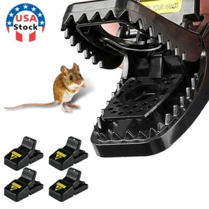 4 Pack Mouse Traps - High Quality, Reusable & Strong - Easy Catcher Control - Picture 1 of 12