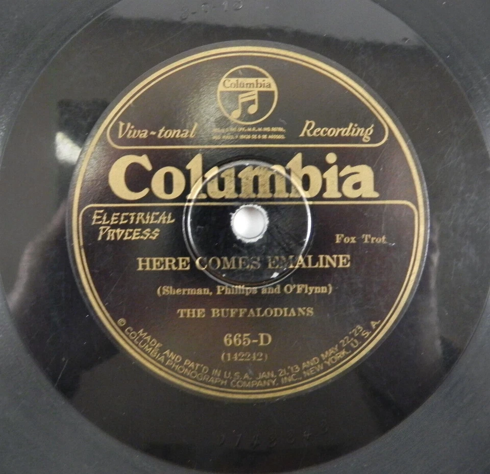 The Buffalodians "Here Comes Emaline / Deep Henderson" 1926 Columbia 665-D - Image 1 of 4