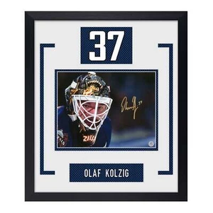 Olaf Kolzig Signed Washington Capitals Authentic Number 23x27 Frame - Picture 1 of 1