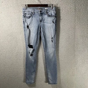 Level 99 Womens Jeans Size 28 Blue Liza Skinny Low Rise Ankle Distress Destroyed - Picture 1 of 17