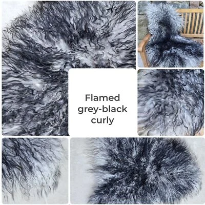 Piel de oveja islandesa de pelo largo premium piel de oveja piel de cordero natural rizada Foto 1 de 4