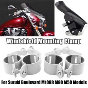Abrazadera de montaje de parabrisas para Suzuki Boulevard M109R M90 M50 Cruisers modelos 06+ - Imagen 1 de 9